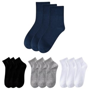 Mens Ankle Socks 3 Pack-Multicolour