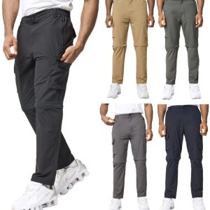 Men's Cargo Trousers Zip-Off Outdoor Hiking Convertible Quick Dry Pants Shorts